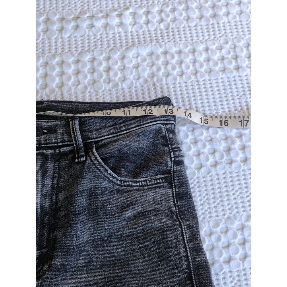 Mother The Insider Crop Step Fray Train Stops Size 25 Black Raw Hem‎
